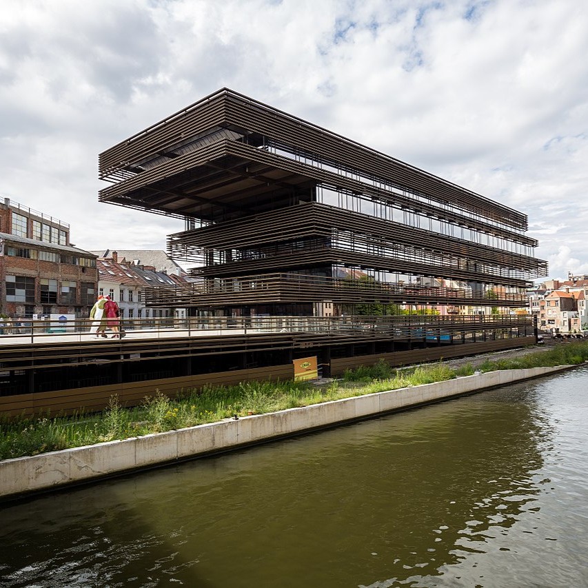Office building along the water